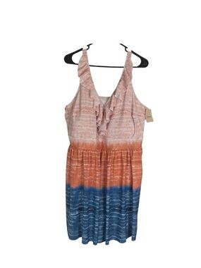 Bloomchic Women Tie Dye Swimdress Ruffle V-Neck One Piece Swimsuit 26. New